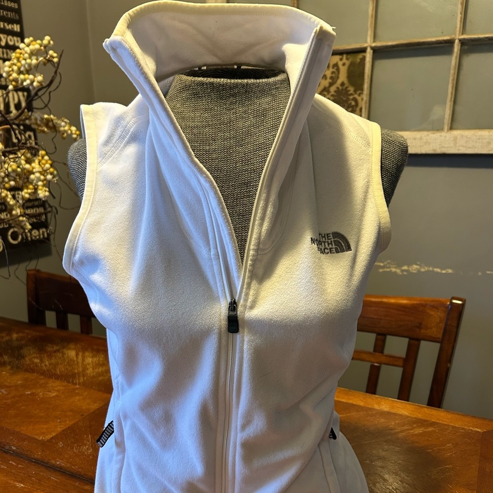 North Face vest, white, good condition